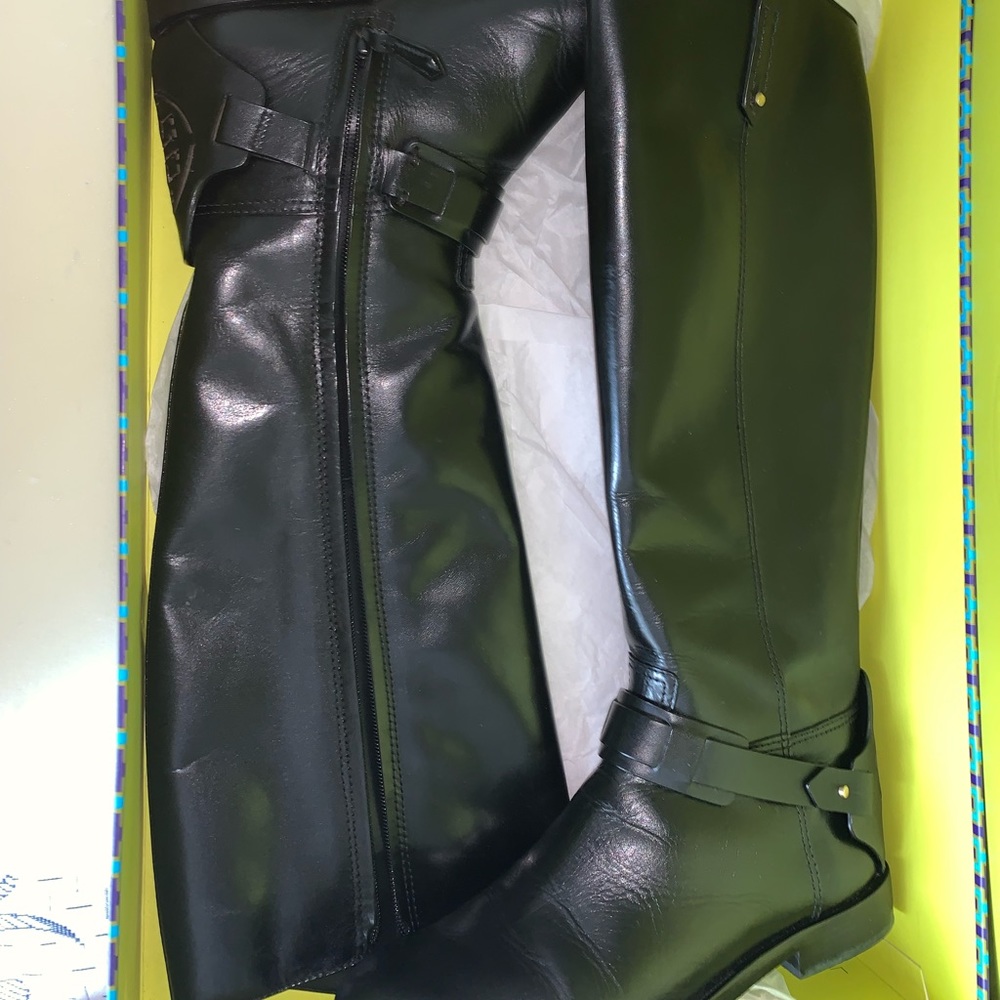 Tory Burch Black Derby Boot Size 8